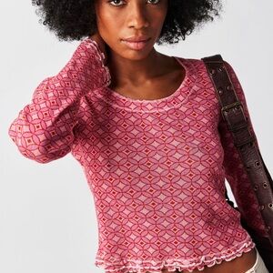 🤍PINK PATTERNED LONG SLEEVE🤍